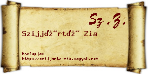 Szijjártó Zia névjegykártya